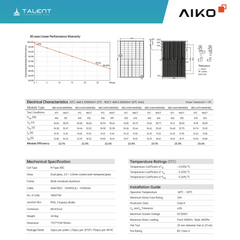 AIKO Solar 465W Glas-Glas Full Black Modul AIKO-A-MAH54Db Neostar 2S+ Palettenpreis (37 Stk.)