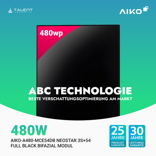 AIKO Solar 480W Dual Glass Full Black Modul AIKO-A480-MCE54Db Neostar 3S+54 (Staffelpreis)