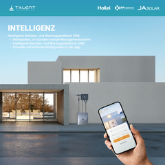 APsystems EZHI + EZ1M Set: Insel- & Hybrid-System + 5 kWh / 10 kWh Speicher + 3600W (8 × 450W) Bifacial Glas Full Black PV Modul + AC Leistung 3800W