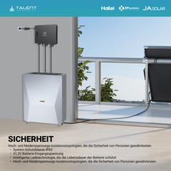 APsystems EZHI + EZ1M Set: Insel- & Hybrid-System + 5 kWh / 10 kWh Speicher + 2700W (6 × 450W) Bifacial Glas Full Black Modulen + AC Leistung 2800W