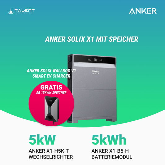 Anker SOLIX X1-H5K-T 5 kW Wechselrichter mit Speicheroption - Ihr Schritt in Richtung Energieunabhängigkeit