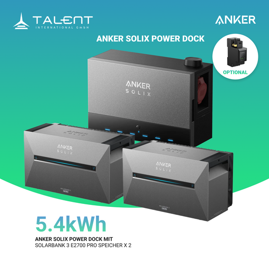 Anker SOLIX Power Dock Multisystem mit 2x Solarbank 3 Pro ( Optional mit BP2700 Erweiterungsakku & Smart Meter )