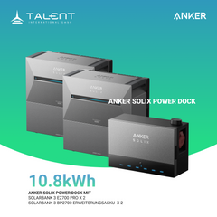 Anker SOLIX Power Dock Multisystem mit 2x Solarbank 3 Pro ( Optional mit BP2700 Erweiterungsakku & Smart Meter )
