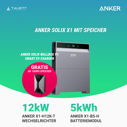 Anker SOLIX X1-H12K-T 12kW Wechselrichter mit Speicheroption - Ihr Schritt in Richtung Energieunabhängigkeit