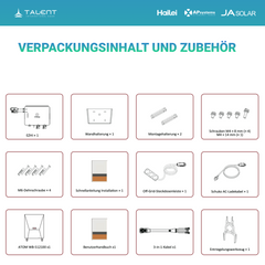 APsystems EZHI + EZ1M Set: Insel- & Hybrid-System + 5 kWh / 10 kWh Speicher + 3600W (8 × 450W) Bifacial Glas Full Black PV Modul + AC Leistung 3800W