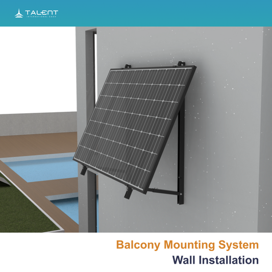 4 in 1 Balkonkraftwerk Montage System für 1 PV Module  | Halterung Befestigung für Balkon Wand Garage Dach