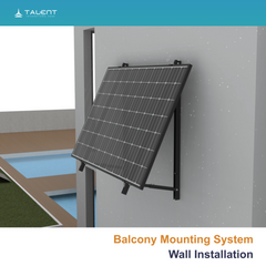 4 in 1 Balkonkraftwerk Montage System für 1 PV Module  | Halterung Befestigung für Balkon Wand Garage Dach
