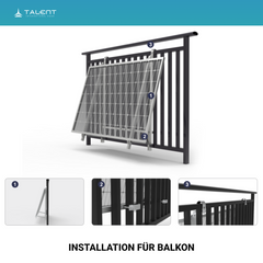 4 in 1 Balkonkraftwerk Montage System für 1 PV Module  | Halterung Befestigung für Balkon Wand Garage Dach