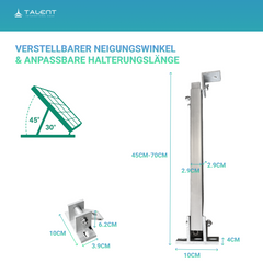 Einfache Solarhalterung für den Wand Balkon Flachdach