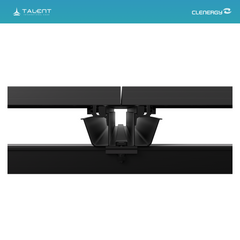 Solarcarport Einzel Clenergy PV-Gestellsystem ezShade 2.0 inkl. 9x 455W Bifazial Full Black Module