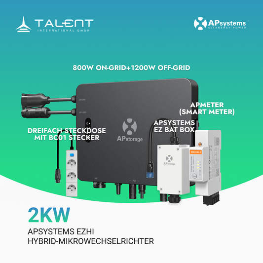 APSystems Power-Set - EZHI Hybridwechselrichter + EZ Bat Box + Smartmeter (0% MwSt.)