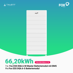 Fox ESS DQ6.6 Hochvolt-Speicher mit Master-BMS & Slave-Modulen L3 - L14 ( 19,86kWh bis 92,68kWh)
