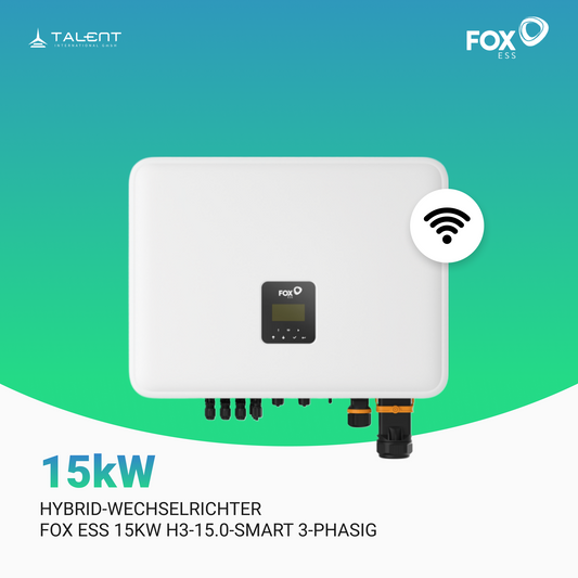 FOX ESS 15kW H3-15.0-Smart 3-phasig Hybridwechselrichter inkl. Wifi-Modul & Energiezähler