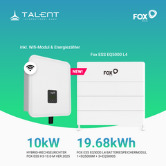 Fox ESS H3-10.0-M (Version 2025) 10kW Hybrid Wechselrichter mit EQ5000 L2 bis L6 4,92kWh bis 29,52kWh Hochvoltspeicherbatterie