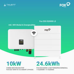 FOX ESS 10kW H3-10.0-Smart 3-phasig Hybridwechselrichter mit EQ5000 L2 bis L6 I 4,92kWh bis 29,52kWh Batteriespeichersystem