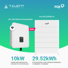 Fox ESS H3-10.0-M (Version 2025) 10kW Hybrid Wechselrichter mit EQ5000 L2 bis L6 4,92kWh bis 29,52kWh Hochvoltspeicherbatterie