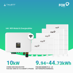 FOX ESS 10kW H3-10.0-Smart 3-phasig Hybridwechselrichter mit Fox ESS EQ5000-P L2 - L6 (9,94 kWh - 29,82 kWh) LFP Hochvolt Speichersysteme inkl. BMS *2026 Neue Version