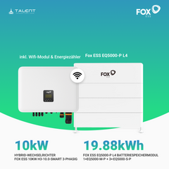 FOX ESS 10kW H3-10.0-Smart 3-phasig Hybridwechselrichter mit Fox ESS EQ5000-P L2 - L6 (9,94 kWh - 29,82 kWh) LFP Hochvolt Speichersysteme inkl. BMS *2026 Neue Version
