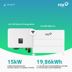 Fox ESS H3-15.0-Smart 15 kW mit DQ6.6 L3 (19,86 kWh) Hochvoltspeicher
