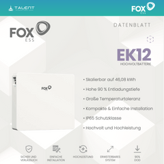 PV Komplettset 10 kWp - 23 x 450W Bifacial Full Black Module & Fox ESS H3-10.0-M ver.2025 10kW Hybridwechselrichter mit EK11 10kWh Speicher und Unterkonstruktion