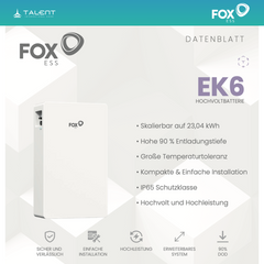 FOX ESS 10kW H3-10.0-Smart 3-phasig Hybridwechselrichter mit 2 x EK6 Plus Hochvoltspeicherbatterie 11,52 kWh
