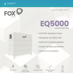 Fox ESS EQ5000-S 4.92kWh LFP Erweiterungsmodul (Slave) für Hochvolt-Speichersysteme
