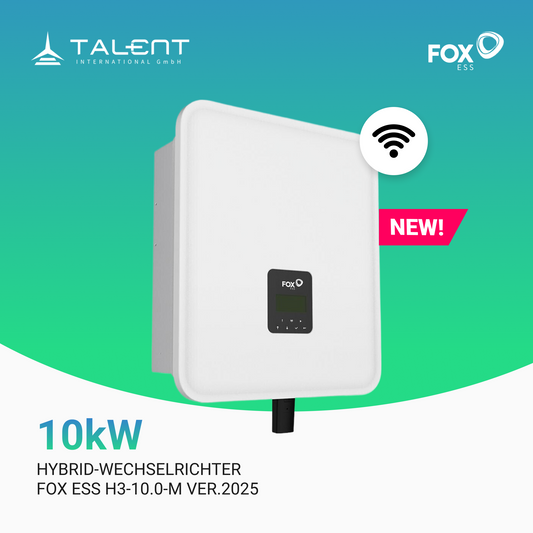 Fox ESS H3-10.0-M ver. 2025 10kW Hybrid Wechselrichter 3-phasig inkl. Wifi-Modul & Energiezähler