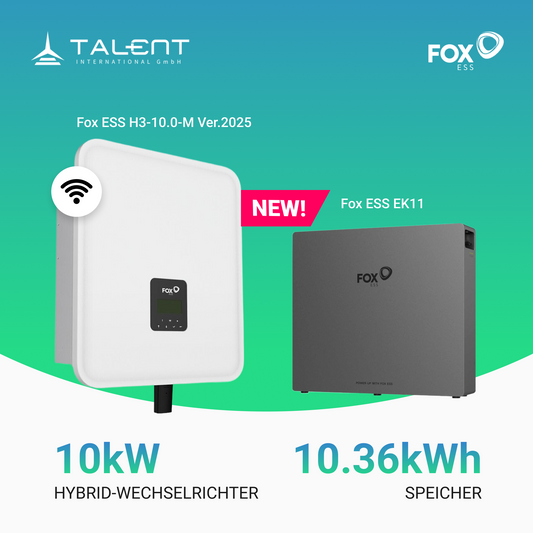 Fox ESS H3-10.0-M 10kW Hybridwechselrichter mit EK11 Hochvoltspeicherbatterie 10/20kWh