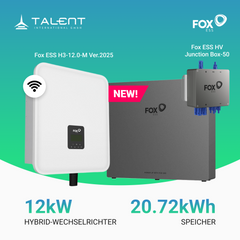 Fox ESS H3-12.0-M ver. 2025 12kW Hybridwechselrichter mit Hochvoltspeicherbatterie 10/20kWh