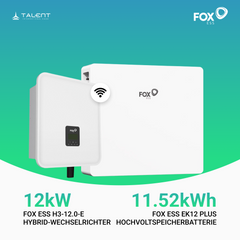 Fox ESS H3-12.0-M 12kW Hybridwechselrichter mit EK12 Hochvoltspeicherbatterie 11.52kWh