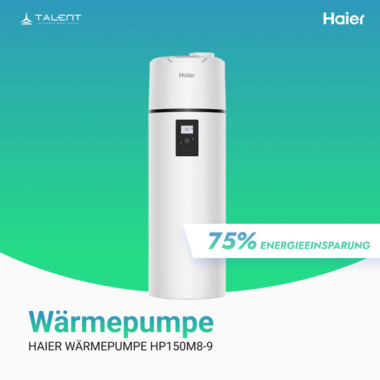 Haier Brauchwasser Wärmepumpe HP150M8-9, 149L A+ - R290 Kältemittel – Effiziente Warmwasserlösung
