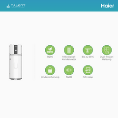 Haier Brauchwasser Wärmepumpe HP200M7C-F9 - 185 L Compact  A+ - R290 Kältemittel – Effiziente Warmwasserlösung