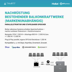 Hailei Athena Pro Batteriespeicher 3,68 kWh – modular erweiterbar bis 18,4 kWh | EZHI kompatibel, Heiz- & Sicherheitssystem