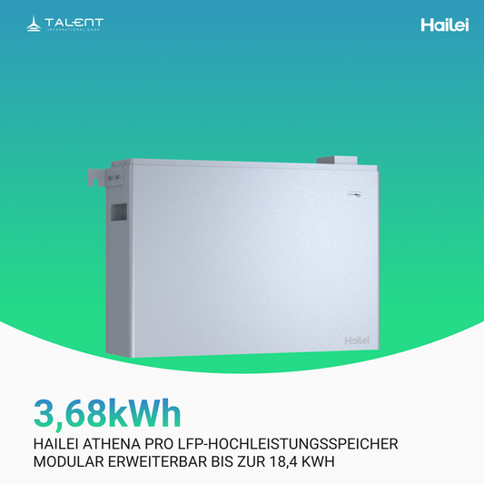 Hailei Athena Pro Batteriespeicher 3,68 kWh – modular erweiterbar bis 18,4 kWh | EZHI kompatibel, Heiz- & Sicherheitssystem
