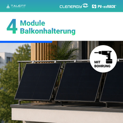 3000W Balkonkraftwerk mit Speicher - 6x 500W Full Black bifazial & Anker Solix Solarbank 3 Pro