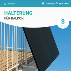 Balkonkraftwerk 8 x 450W Ja Solar / Golden Solar Bifacial Glas PV Modul Full Black + 1800W EZ1D Apsystem Wechselrichter
