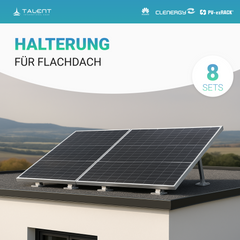 Balkonkraftwerk 8 x 450W Ja Solar / Golden Solar Bifacial Glas PV Modul Full Black + 1800W EZ1D Apsystem Wechselrichter