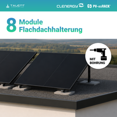 3600W Balkonkraftwerk mit Speicher - 8x 450W Bifazial Glas-Glas Full Black Modul & Anker Solix Solarbank 3 Pro