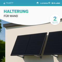 900W Balkonkraftwerk mit Speicher - 2 × 450W Full Black Glas-Glas Modul, Marstek Saturn MST-MI0800 Mikrowechselrichter & Marstek B2500-D 2.24kWh Speicher