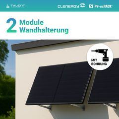 Balkonkraftwerk 2 x 450W Full Black Bifacial Glas-Glas PV Modul + 800W EZ1-M Apsystem Wechselrichter