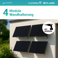 3000W Balkonkraftwerk mit Speicher - 6x 500W Full Black bifazial & Anker Solix Solarbank 3 Pro