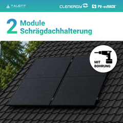 Balkonkraftwerk 2 x 450W Full Black Bifacial Glas-Glas PV Modul + 800W EZ1-M Apsystem Wechselrichter