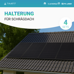 1800W Solarkraftwerk mit Speicher - 4 x 450W Bifacial Full Black Module, Anker Solix Solarbank 3 Pro E2700 Pro
