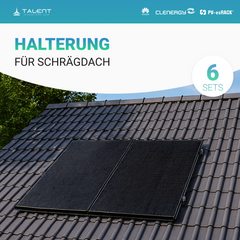 2700W Balkonkraftwerk mit Speicher - 6x 450W Bifazial Glas -Glas Full Black Modul & Anker Solix Solarbank 3 Pro