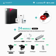 Huawei E24-PV-SET2-HH-10-10 PV-Paket Wechselrichter 10 kW + Speichersystem 10 kWh + Smart meter + 10kW Bifaziales Solar Modul (Option: mit Unterkonstruktion Schrägdach Set)