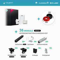 Huawei E24-PV-SET2-HH-12-15 PV-Paket Wechselrichter 12kW + Speichersystem 15kWh + Energy Management Assistant EMMA-A02 + 16kW Bifaziales Solar Modul (Option: mit Unterkonstruktion Schrägdach Set)
