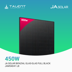 Ja Solar 450W JAM54D41 LB Bifacial Glas PV Modul Full Black