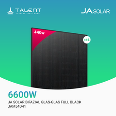 Ja Solar 440W JAM54D41-440/LB Bifacial Glas PV Modul Full Black