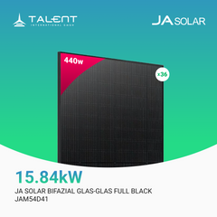 Ja Solar 440W JAM54D41-440/LB Bifacial Glas PV Modul Full Black
