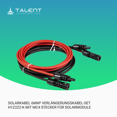 Solarkabel 6mm² Verlängerungskabel-Set H1Z2Z2-K mit MC4 Stecker für Solarmodule